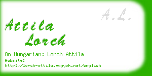 attila lorch business card